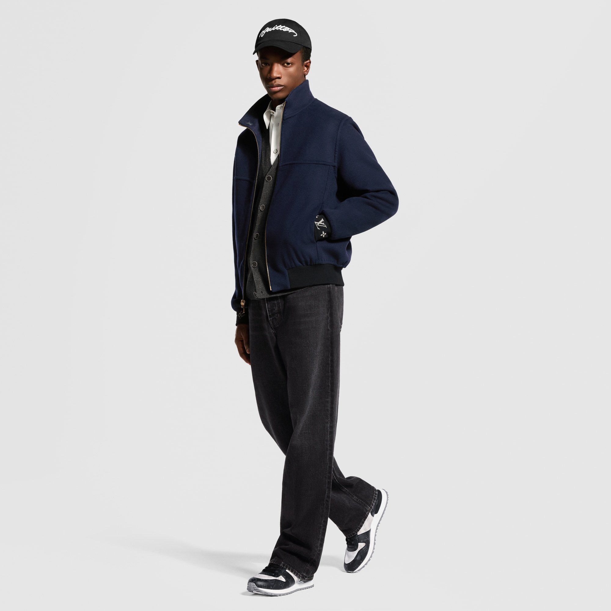 LV Blason Double Face Wool-Silk Blend Reversible Blouson - New